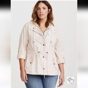 Torrid Twill Jersey Sleeve Anorak Jacket